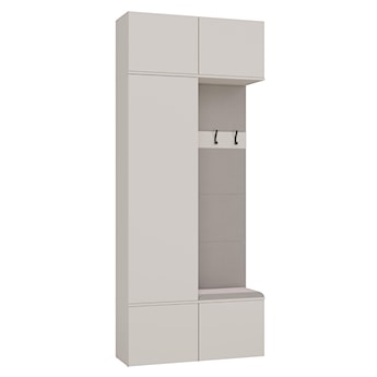 Garderoba jednodrzwiowa Haga z wieszakami i półkami 100 cm kaszmir