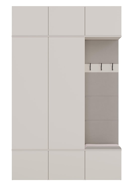 Garderoba dwudrzwiowa Haga z wieszakami i półkami 150 cm kaszmir  - zdjęcie 4