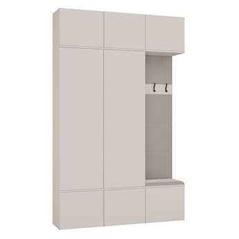 Garderoba dwudrzwiowa Haga z wieszakami i półkami 150 cm kaszmir