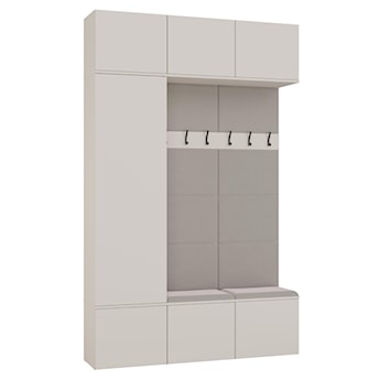 Garderoba jednodrzwiowa Haga z wieszakami i półkami 150 cm kaszmir