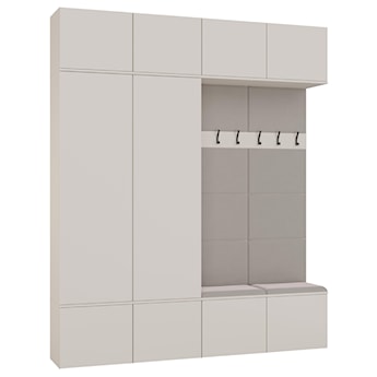 Garderoba dwudrzwiowa Haga z wieszakami i półkami 200 cm kaszmir