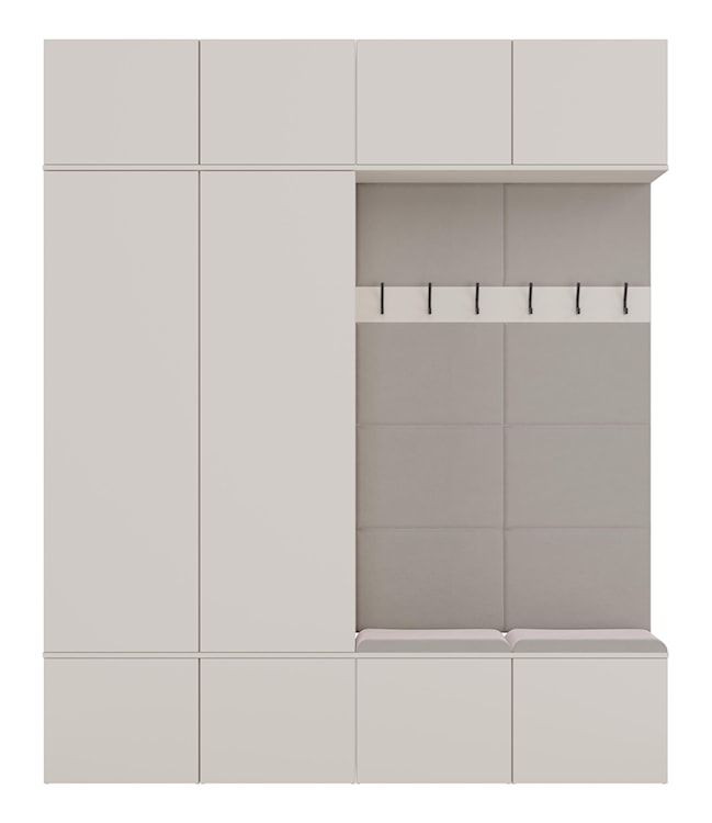 Garderoba dwudrzwiowa Haga z wieszakami i półkami 200 cm kaszmir  - zdjęcie 5