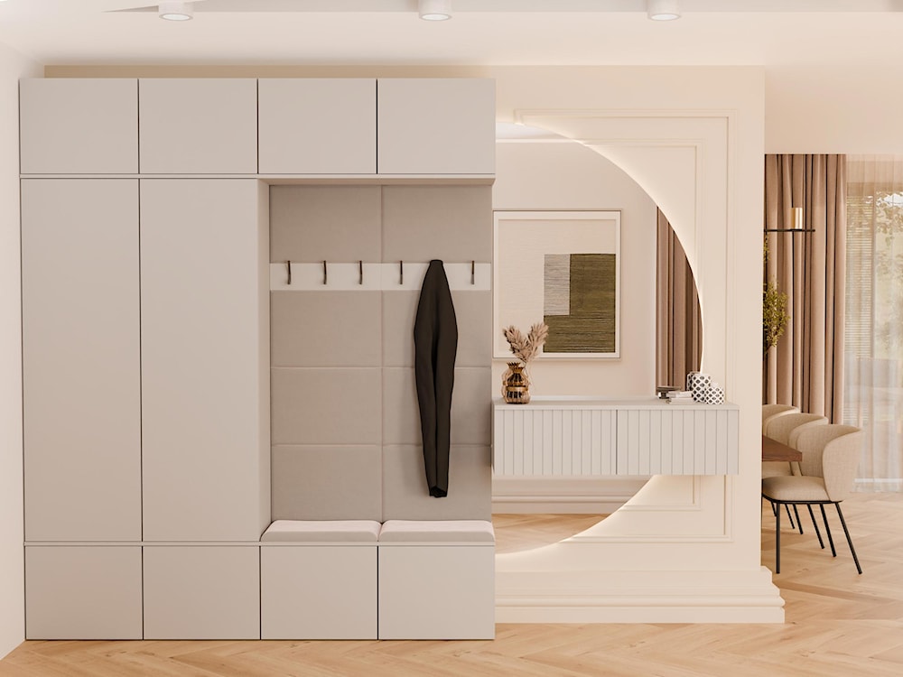 Garderoba dwudrzwiowa Haga z wieszakami i półkami 200 cm kaszmir  - zdjęcie 3