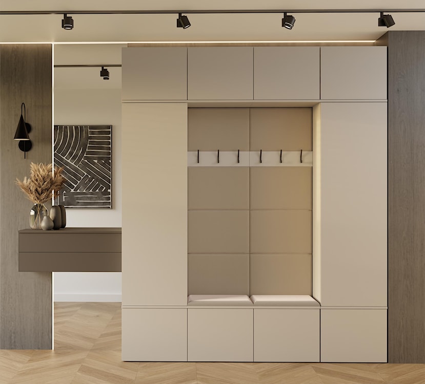 Garderoba dwudrzwiowa Haga z wieszakami i półkami 200 cm kaszmir  - zdjęcie 2