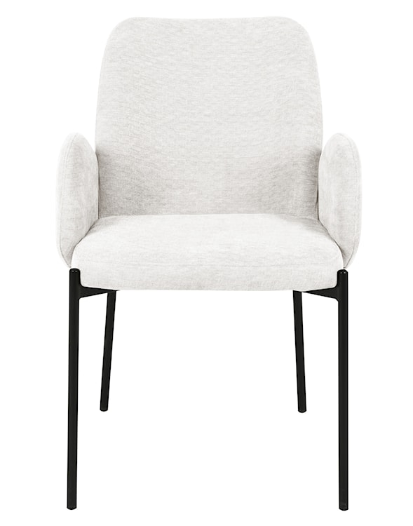 Krzesło tapicerowane Micates z podłokietnikami szaro beżowe  - zdjęcie 4