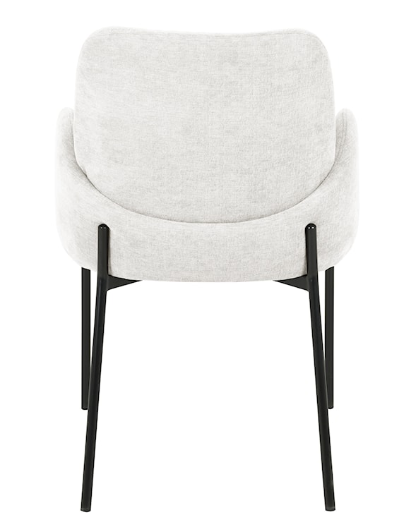 Krzesło tapicerowane Micates z podłokietnikami szaro beżowe  - zdjęcie 6