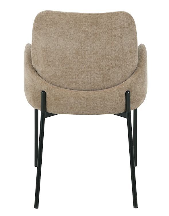 Krzesło tapicerowane Micates z podłokietnikami ciemnobeżowy  - zdjęcie 6