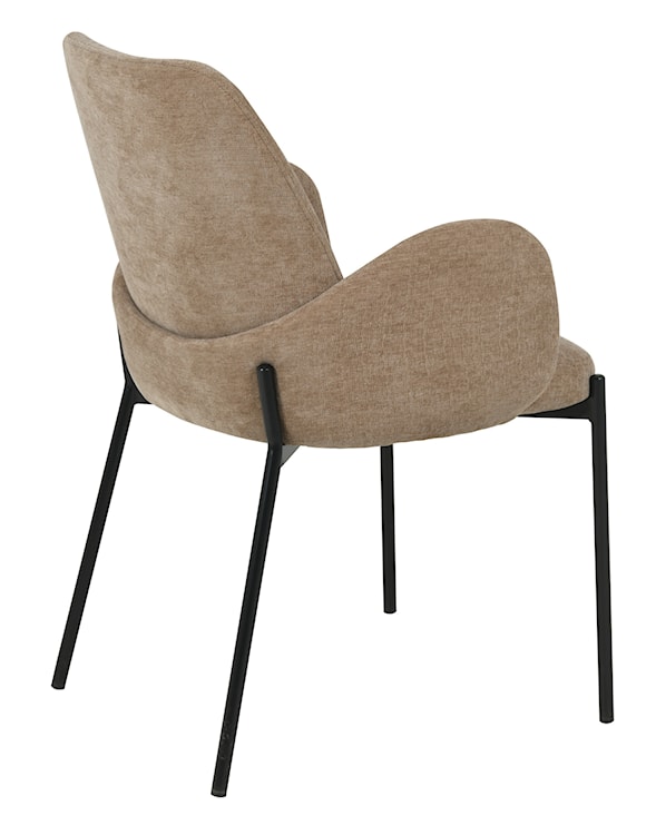 Krzesło tapicerowane Micates z podłokietnikami brązowe  - zdjęcie 11