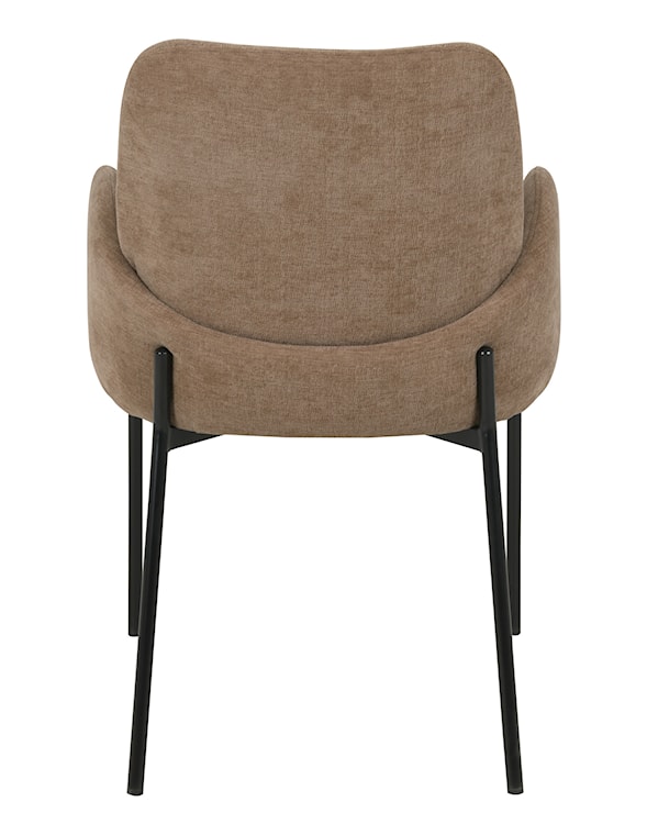 Krzesło tapicerowane Micates z podłokietnikami brązowe  - zdjęcie 16