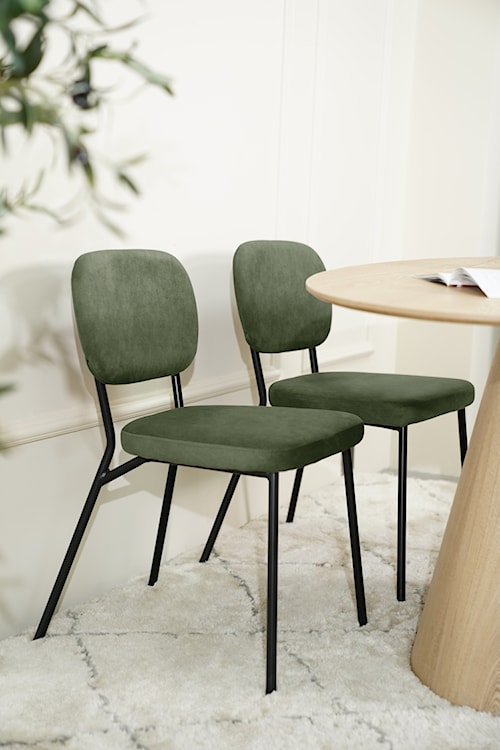 Krzesło tapicerowane Brevery oliwkowe  - zdjęcie 5