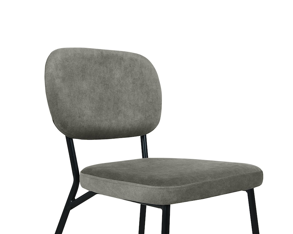 Krzesło tapicerowane Brevery szare  - zdjęcie 5