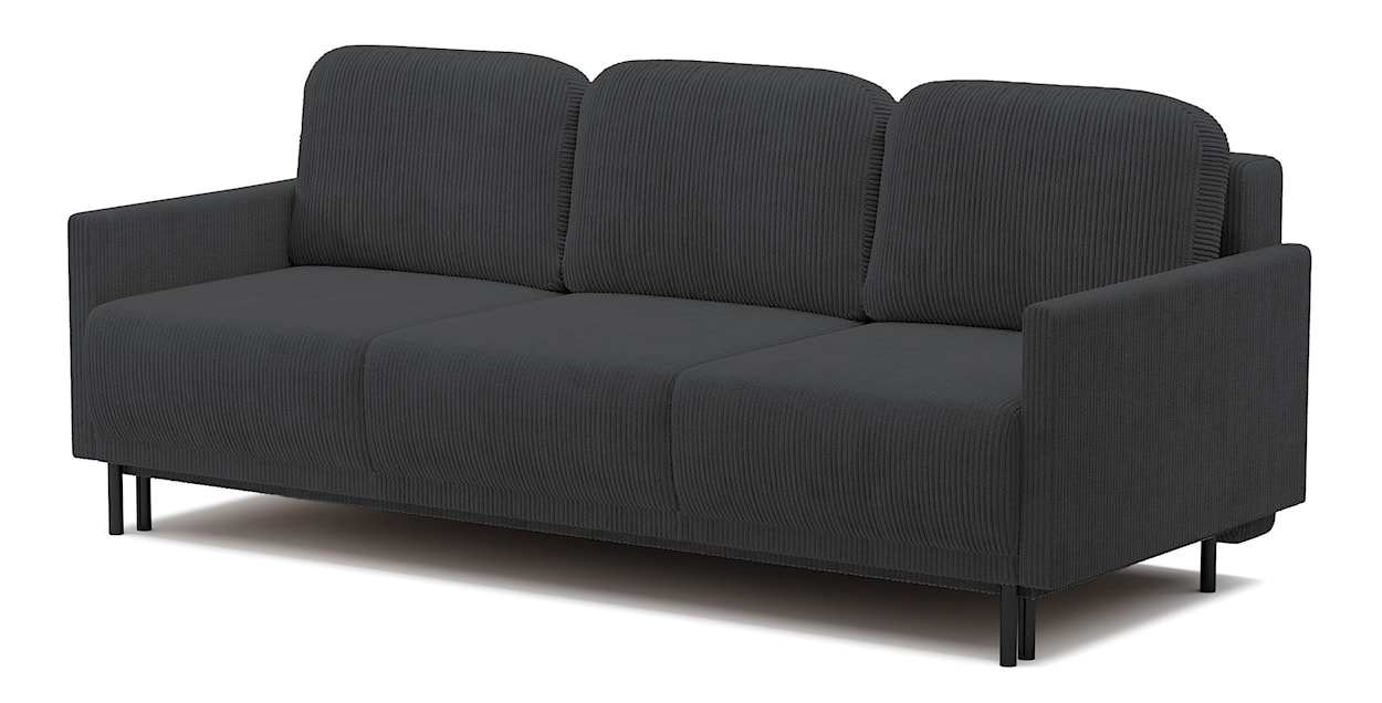 Kanapa rozkładana trzyosobowa Hamiel z pojemnikiem niebieskoszara sztruks  - zdjęcie 6