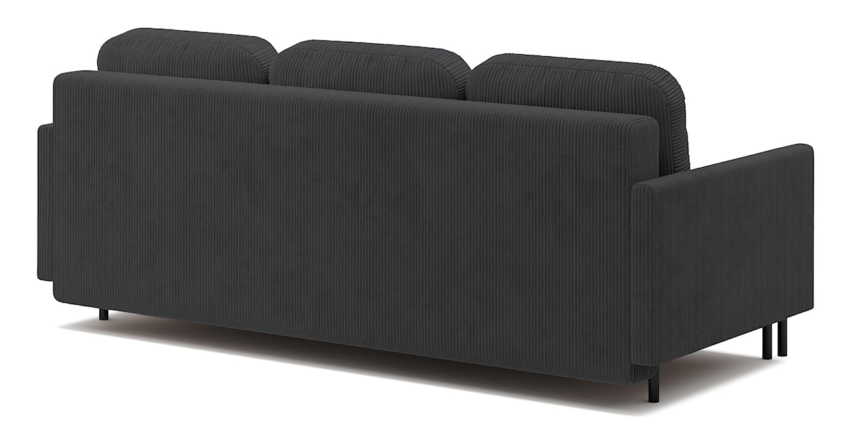 Kanapa rozkładana trzyosobowa Hamiel z pojemnikiem niebieskoszara sztruks  - zdjęcie 7