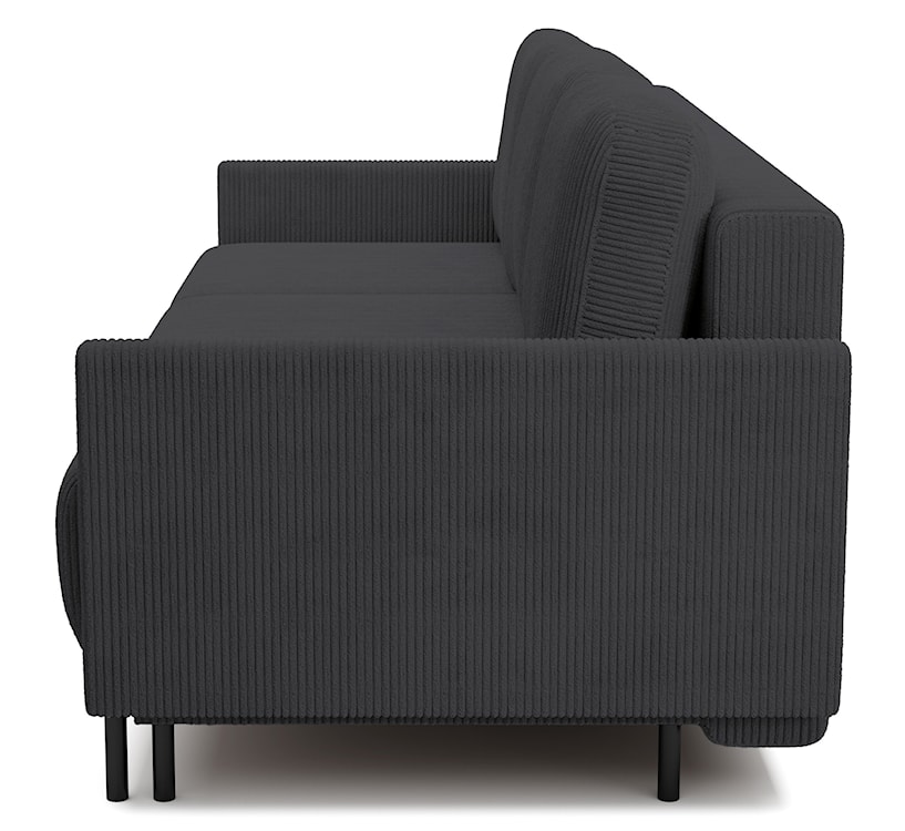 Kanapa rozkładana trzyosobowa Hamiel z pojemnikiem niebieskoszara sztruks  - zdjęcie 8