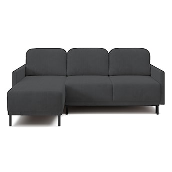 Narożnik rozkładany Hamiel L-kształtny z pojemnikiem uniwersalny niebieskoszary sztruks