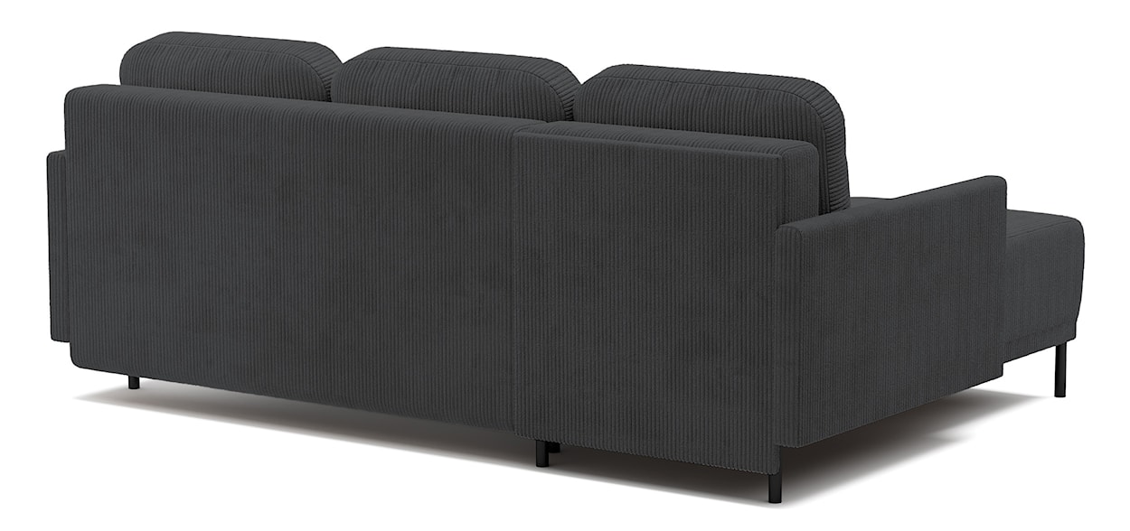 Narożnik rozkładany Hamiel L-kształtny z pojemnikiem uniwersalny niebieskoszary sztruks  - zdjęcie 8