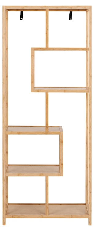 Regał Handar bambusowy asymetryczny z pięcioma półkami 77x35x185 cm  - zdjęcie 2
