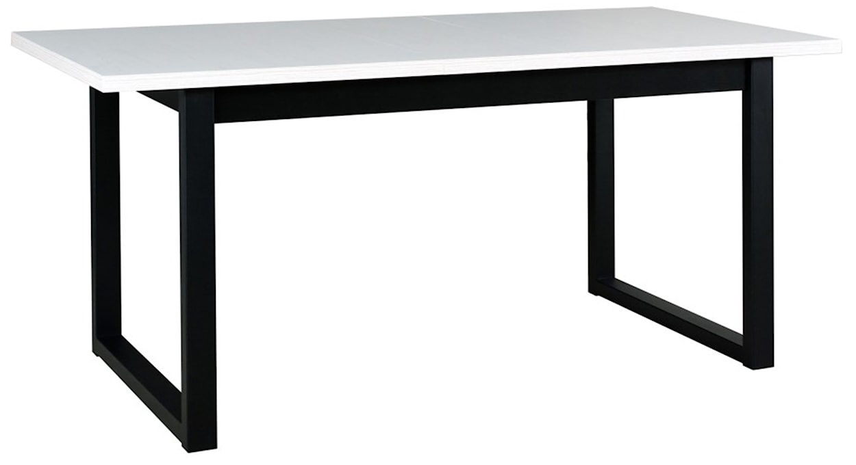 Stół rozkładany do jadalni Flotaro 140-180x80 cm czarny/biały  - zdjęcie 2