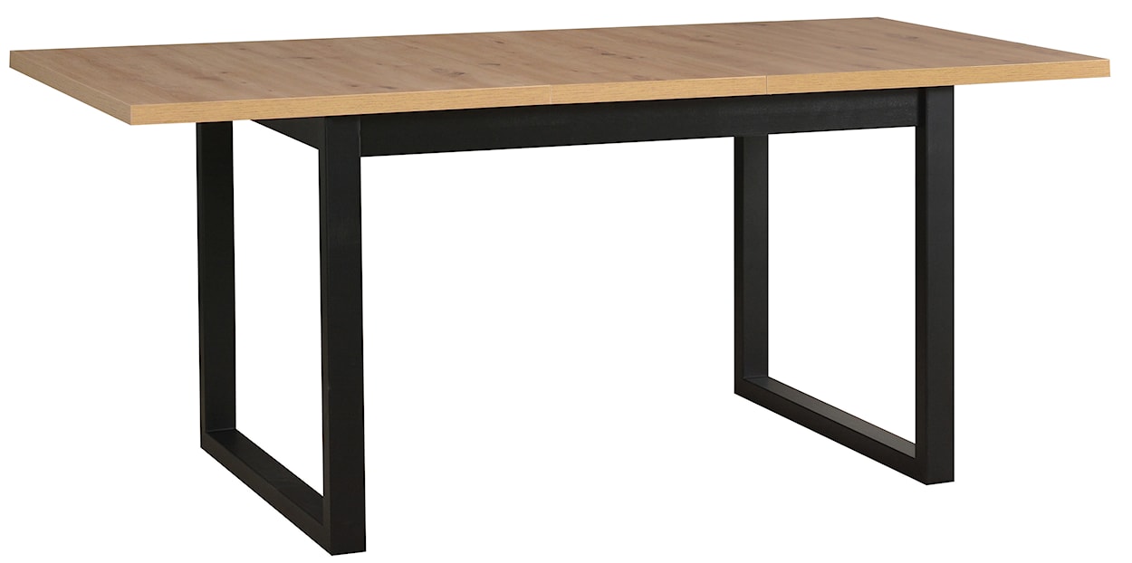 Stół rozkładany do jadalni Flotaro 140-180x80 cm czarny/dąb grandson  - zdjęcie 2