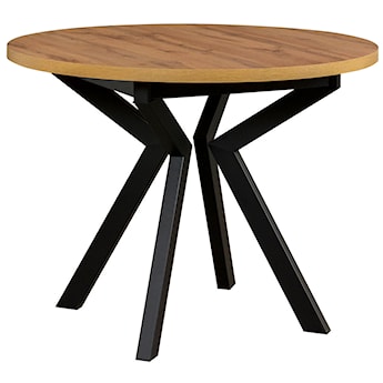 Stół okrągły do jadalni Secosm 100 cm czarny/dąb artisan