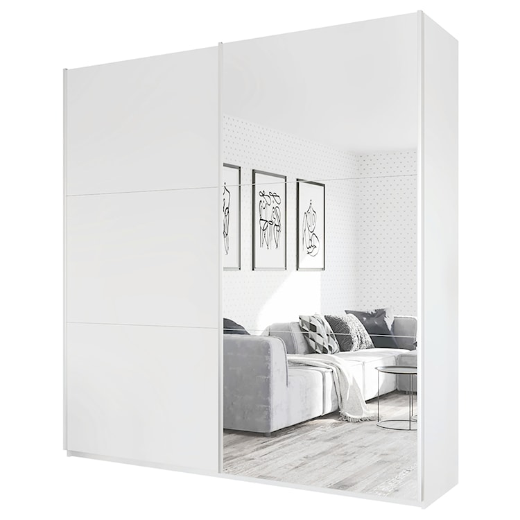 Szafa Rella 225 cm przesuwna z lustrem Platinum 