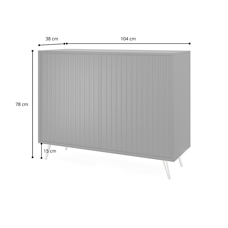 Komoda Bello z lamelowymi frontami 104 cm czarna/dąb wotan  - zdjęcie 7