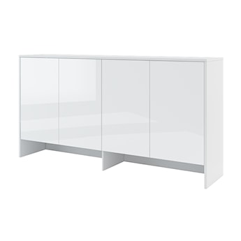 Nadstawka Bed Concept z czterema zamykanymi szafkami 110 cm Biały mat / Biały połysk