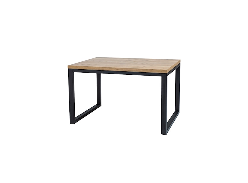 Stół Pazmer 120x80 cm z litego drewna z czarną podstawą 