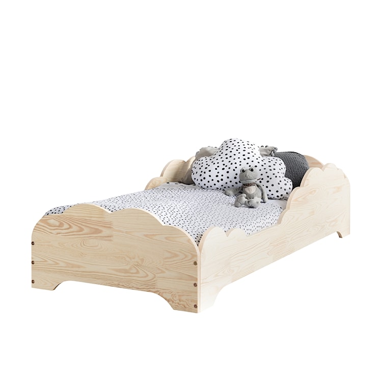 Łóżko Irine dziecięce z drewna 80x160 cm 