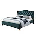Łóżko tapicerowane Balmore 160x200 cm zielony velvet