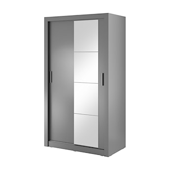 Szafa Arti 120 cm z jednym lustrem szara