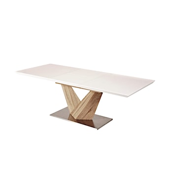 Stół rozkładany Aramoko 140-200x85 cm sonoma - biały