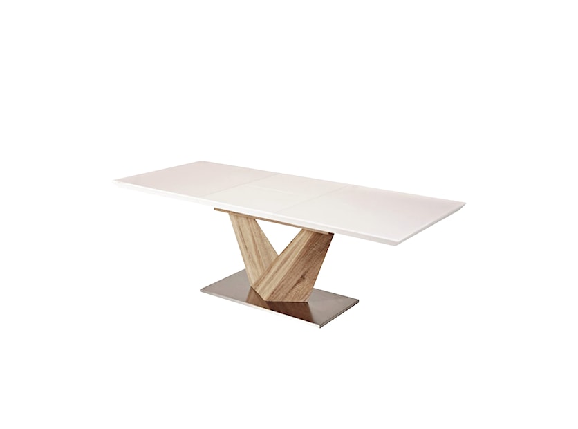 Stół rozkładany Aramoko 140-200x85 cm sonoma - biały 