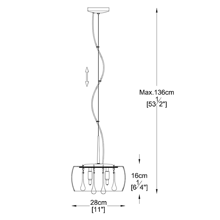 Lampa wisząca Baselice 28 cm  - zdjęcie 2