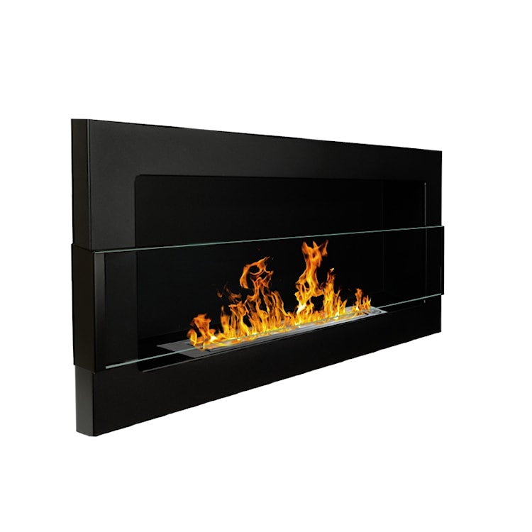 Biokominek Astralis 90x40 cm z certyfikatem TÜV Czarny strukturalny  - zdjęcie 5