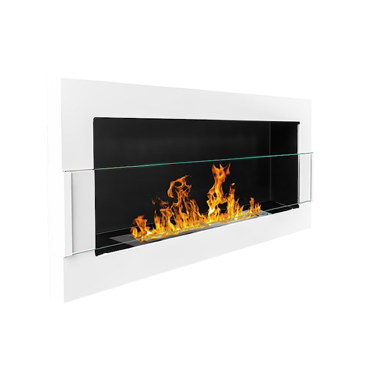 Biokominek Astralis 90x40 cm z certyfikatem TÜV Biały połysk  - zdjęcie 4