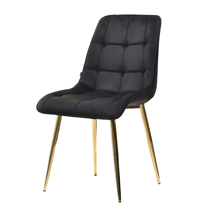 Krzesło tapicerowane Briare czarno - złote 