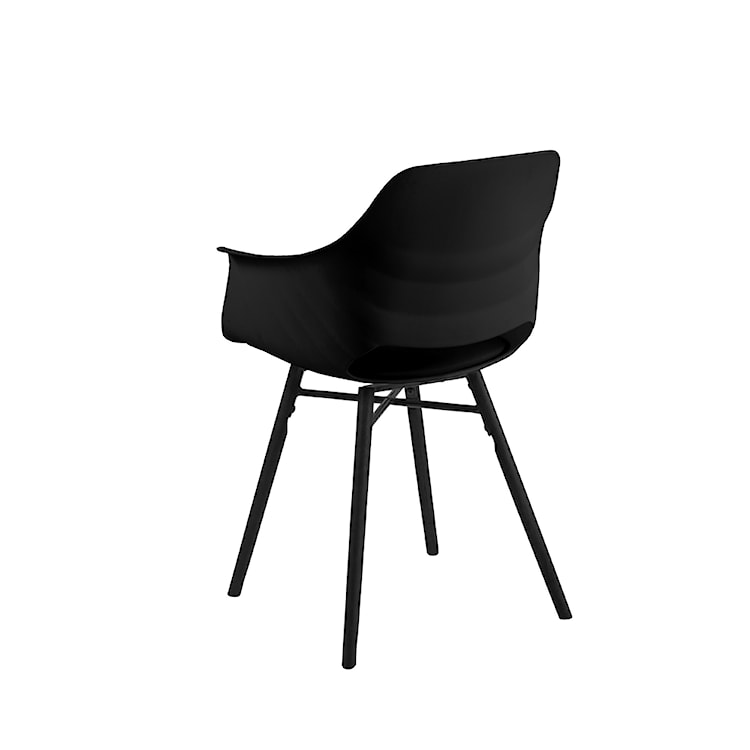 Krzesło Berchez czarne z czarną podstawą  - zdjęcie 5