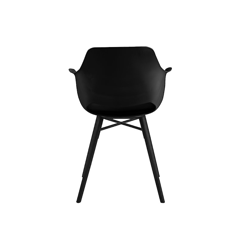 Krzesło Berchez czarne z czarną podstawą  - zdjęcie 6