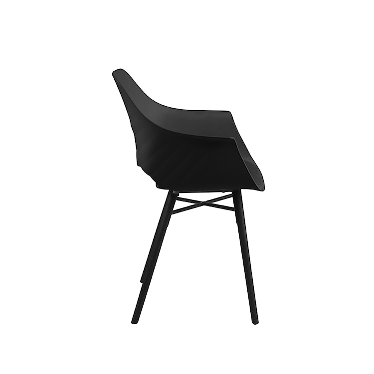 Krzesło Berchez czarne z czarną podstawą  - zdjęcie 2