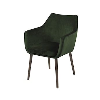 Krzesło tapicerowane Marcelio zielono - brązowe