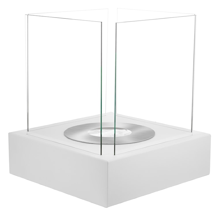 Biokominek Cube kwadratowy 40 cm biały strukturalny  - zdjęcie 15
