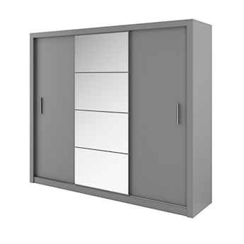 Szafa Idea 250 cm z lustrem szara