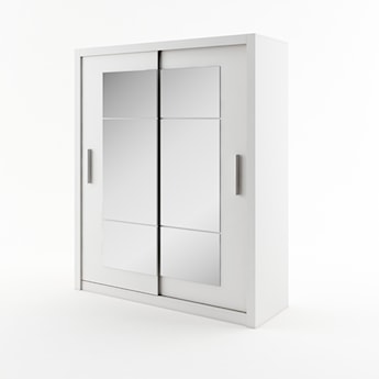Szafa Idea 180 cm z lustrami i oświetleniem biała