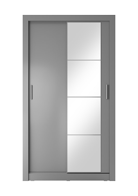 Szafa Arti 120 cm z jednym lustrem i oświetleniem szara  - zdjęcie 3