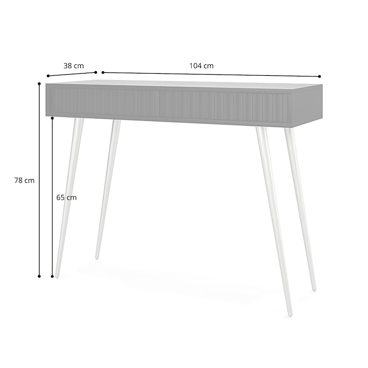 Toaletka Bello 104 cm czarna/dąb wotan z czarnymi nogami  - zdjęcie 9