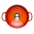 Le Creuset - Brytfanna żeliwna Signature 24 cm pomarańczowa  - zdjęcie 3