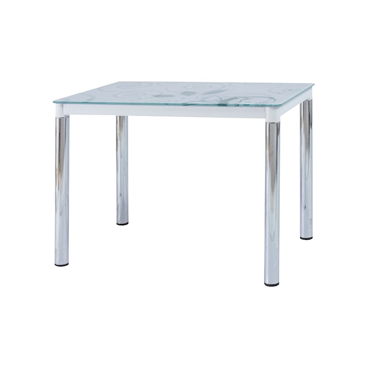 Stół Skast 100x60 cm biały na chromowanej podstawie 