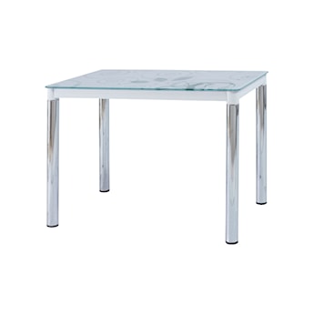 Stół Skast 100x60 cm biały na chromowanej podstawie