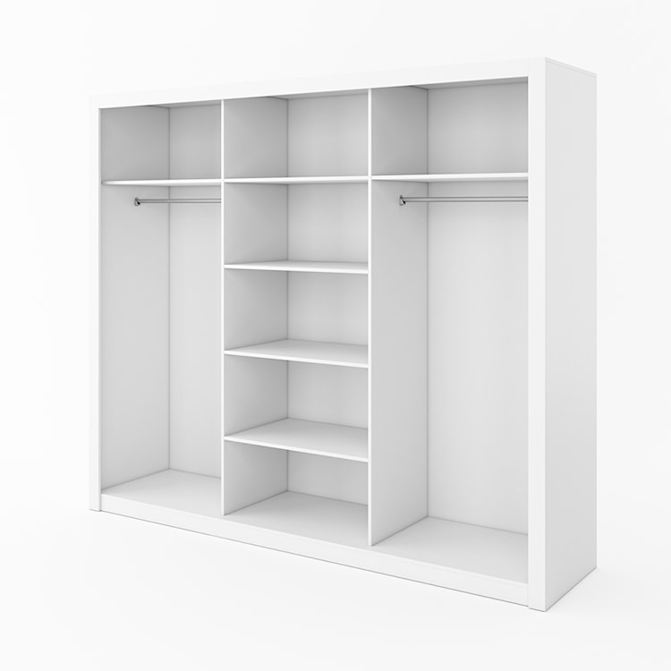Szafa Idea 250 cm z lustrem biała  - zdjęcie 3